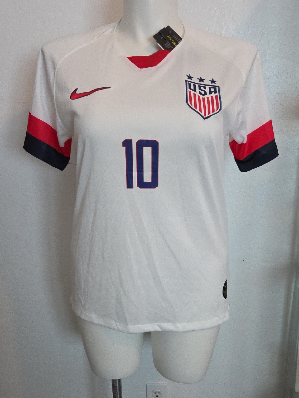 Nike White Women's USA Soccer Jersey with Red & Navy Trim